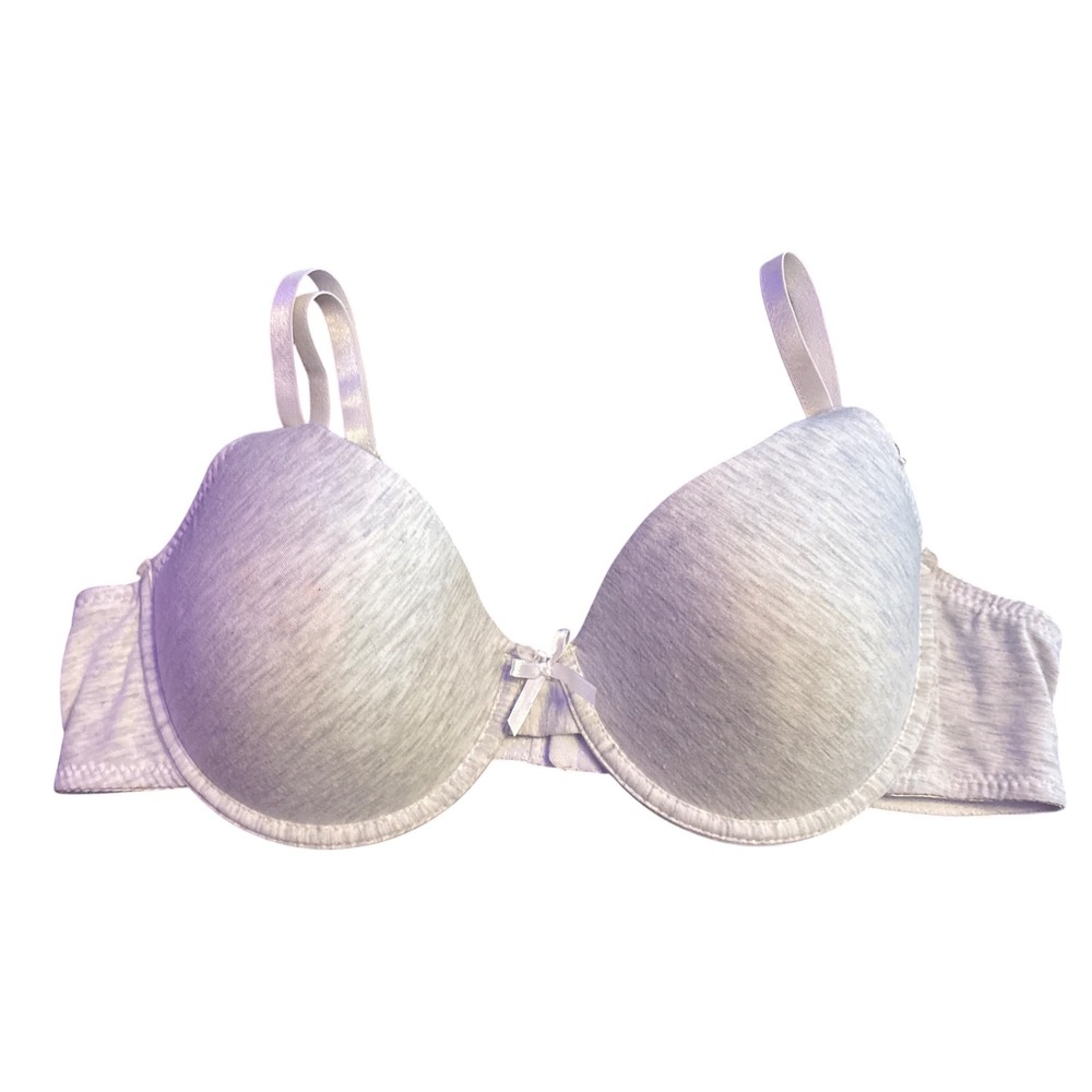 Mamia T-Shirt Bra Gray Padded Underwire Full Figure Adjustable Straps 40C